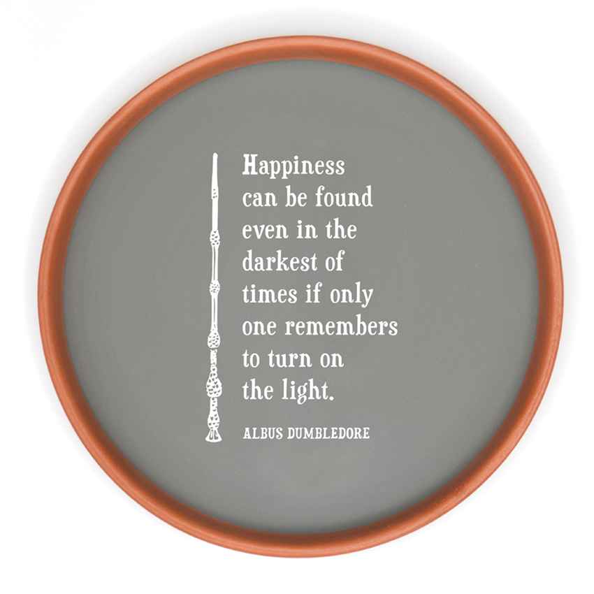 Legendary Words Albus Dumbledore Quote Brown Terracotta Wall Decor Plate | 8 inches