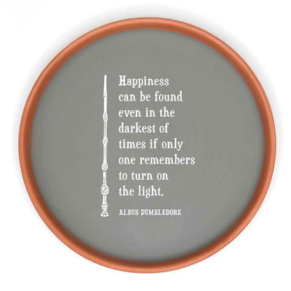 Legendary Words Albus Dumbledore Quote Brown Terracotta Wall Decor Plate | 8 inches