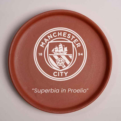 Passionate Spirit Manchester City Brown Terracotta Wall Decor Plate | 8 inches