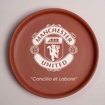 Champions Legacy Manchester United Brown Terracotta Wall Decor Plate | 8 inches