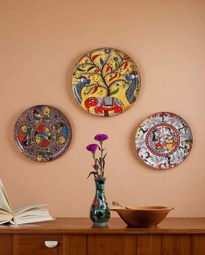 Madhubani Metal Wall Art | Set Of 3