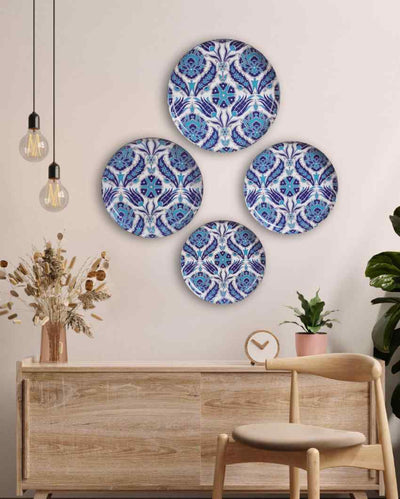 Turkish Indigo Metal Wall Plates | Set Of 4