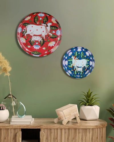 Beautiful Pichwai Cow Metal Wall Art | Set Of 2