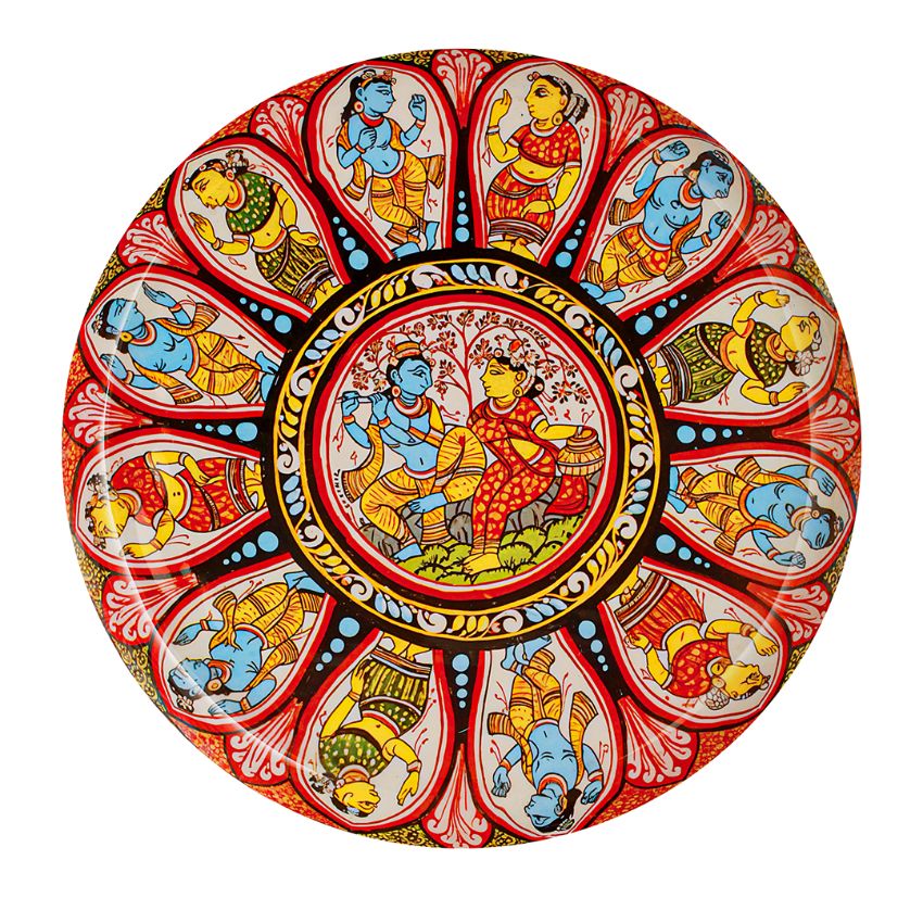 Elegant Design Multicolor Shade Raaslila Wall Plate | 10 inches