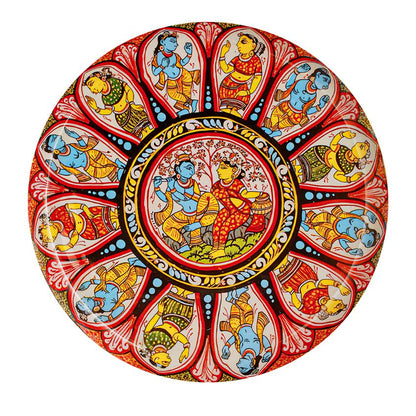 Elegant Design Multicolor Shade Raaslila Wall Plate | 10 inches