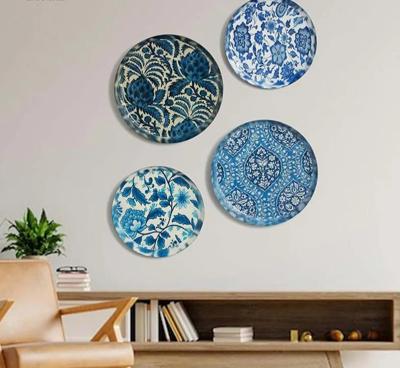 Blue Pottery Wall Art | Set of 4  | 10, 8 inches Default Title