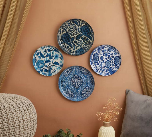 Blue Pottery Wall Art | Set of 4  | 10, 8 inches Default Title