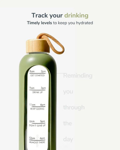 Pillar Silicon Sleeve Borosilicate Glass Water Bottle | 1000 ml