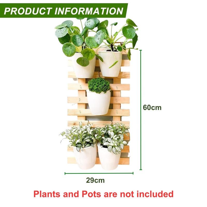 Large Wooden Hanging Wall Frame Planter Dusaan