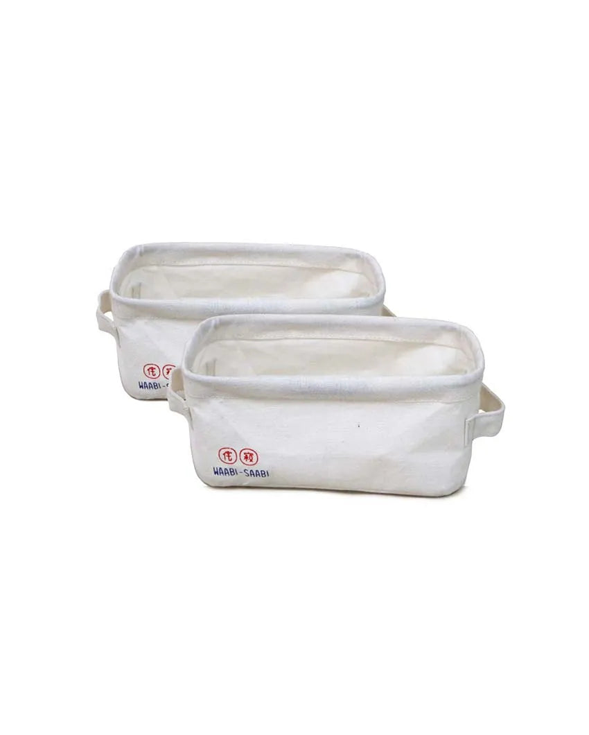 Simple Terrycloth Storage Baskets | Set Of 2