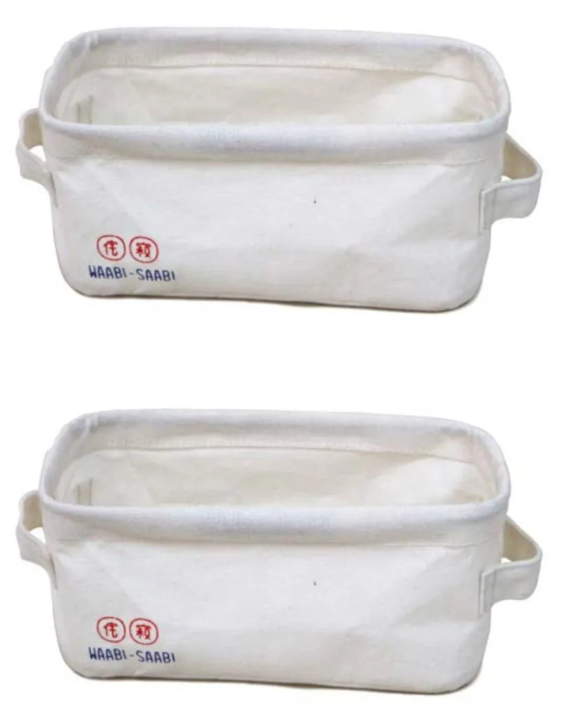 Simple Terrycloth Storage Baskets | Set Of 2