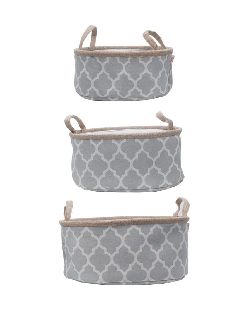 Beautiful Terrycloth Storege Box Baskets | Set Of 3