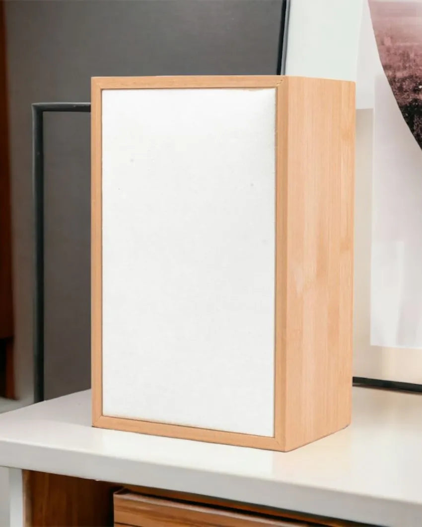 Rectangle Shaded Wooden Lamp