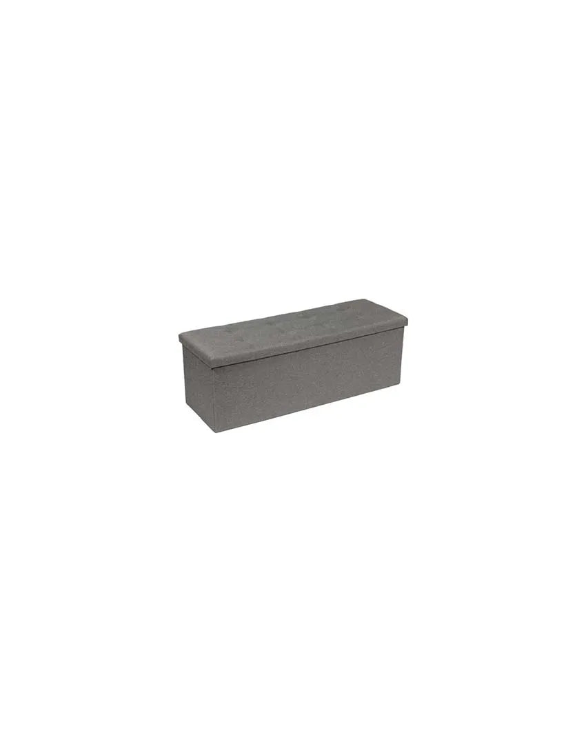 Beautiful Fabric Coated Wooden Storage Box Grey