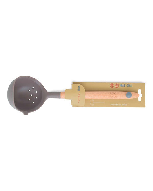 Silicon Soup Ladel With Wooden Handle