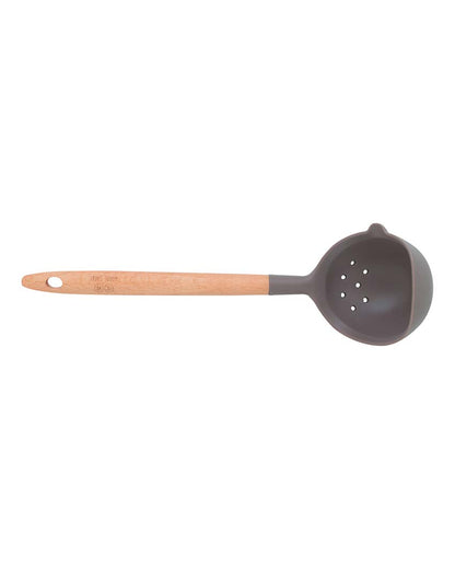 Silicon Soup Ladel With Wooden Handle