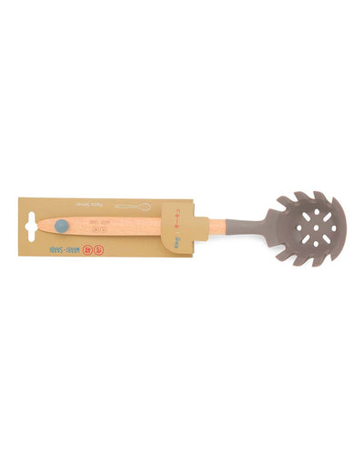 Silicon Pasta Server With Wooden Handle