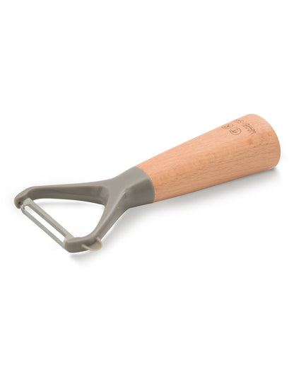 Effortless Brown Beechwood Kitchen Peeler | 3 x 6 inches