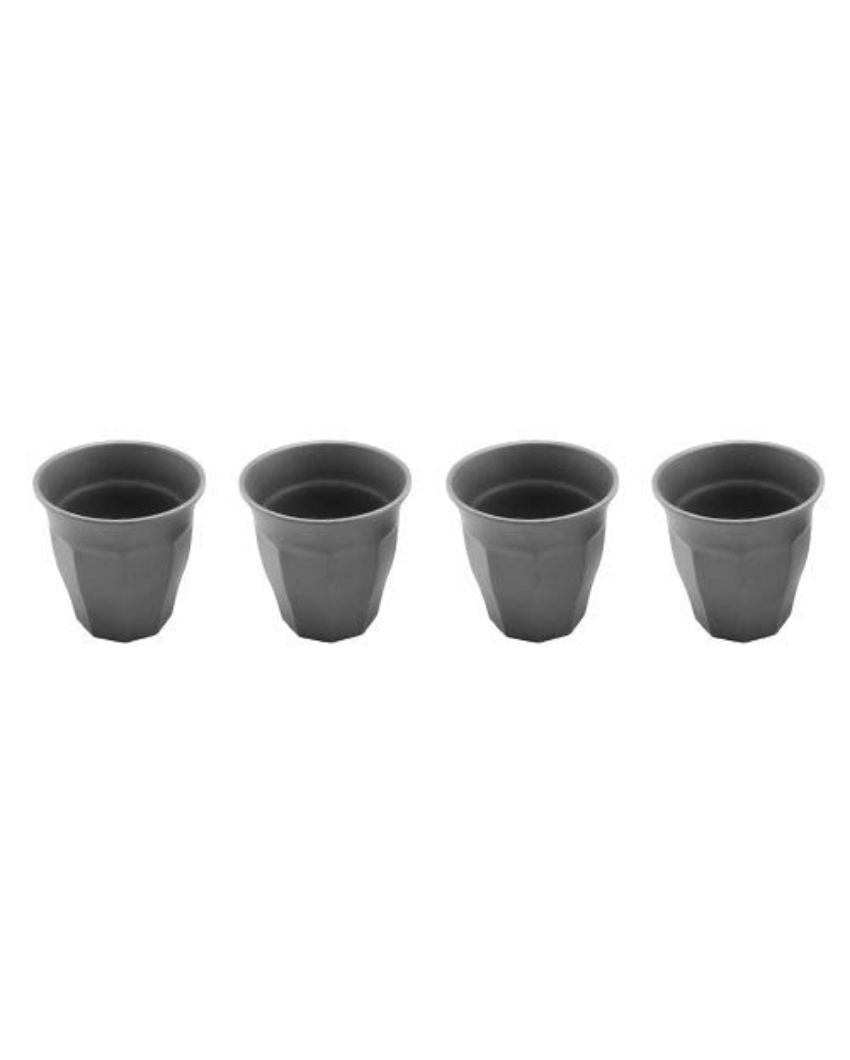 Biodegradable Bamboo Fiber Glass | Set Of 4 | 250 ML Black