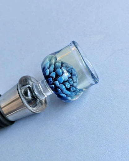 Blue Lotus Glass Wine Stopper