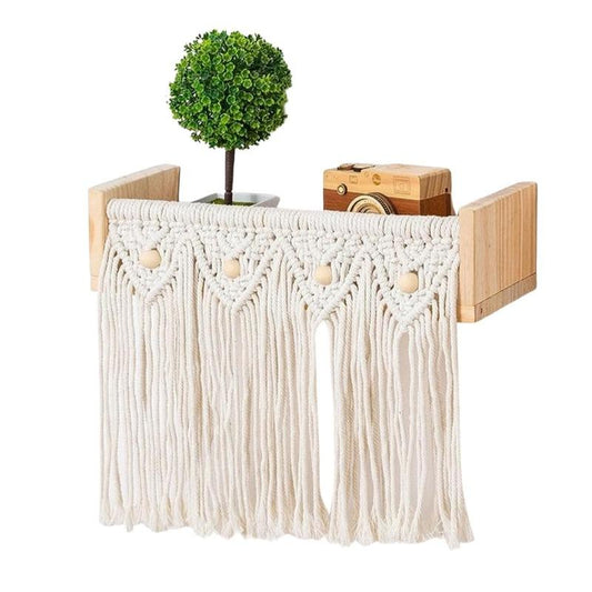 Macrame Wall Hanging Wood Small Floating Shelves Default Title