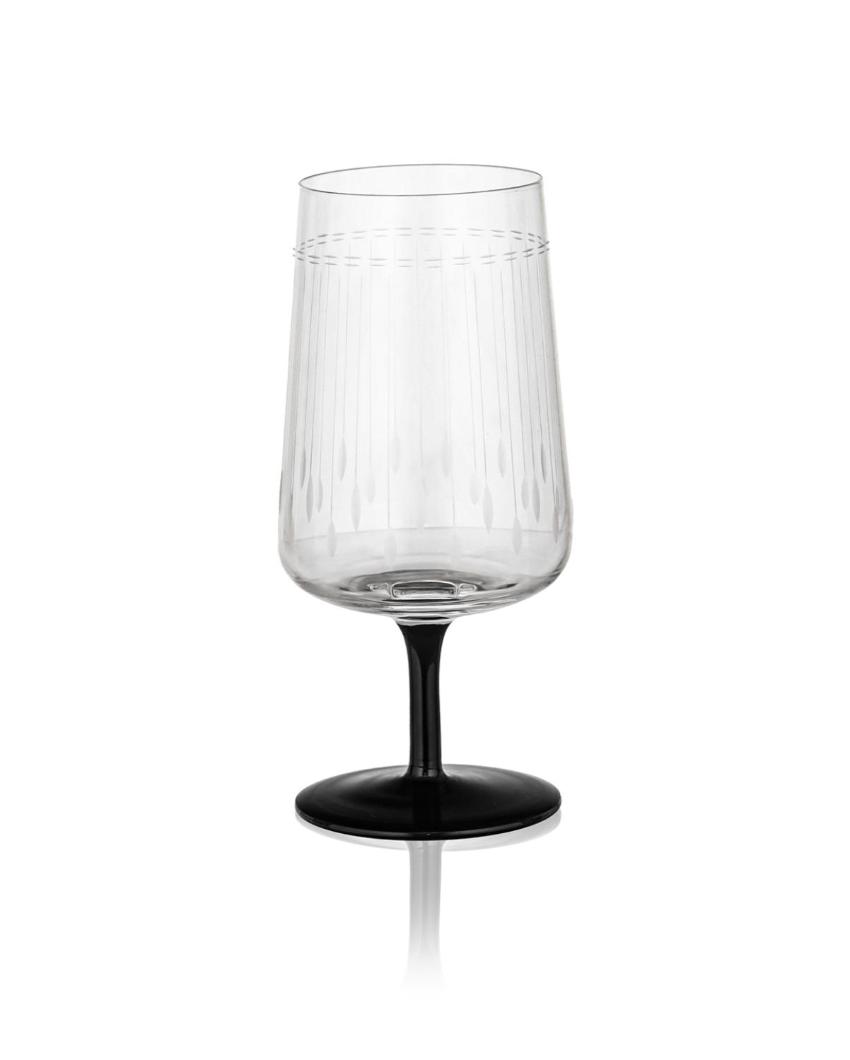 Elegant Vino Noir Wine Glasses | Set of 4 | 3 x 7 inches