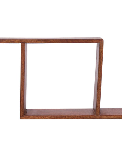 Brown Wooden Wall Shelf