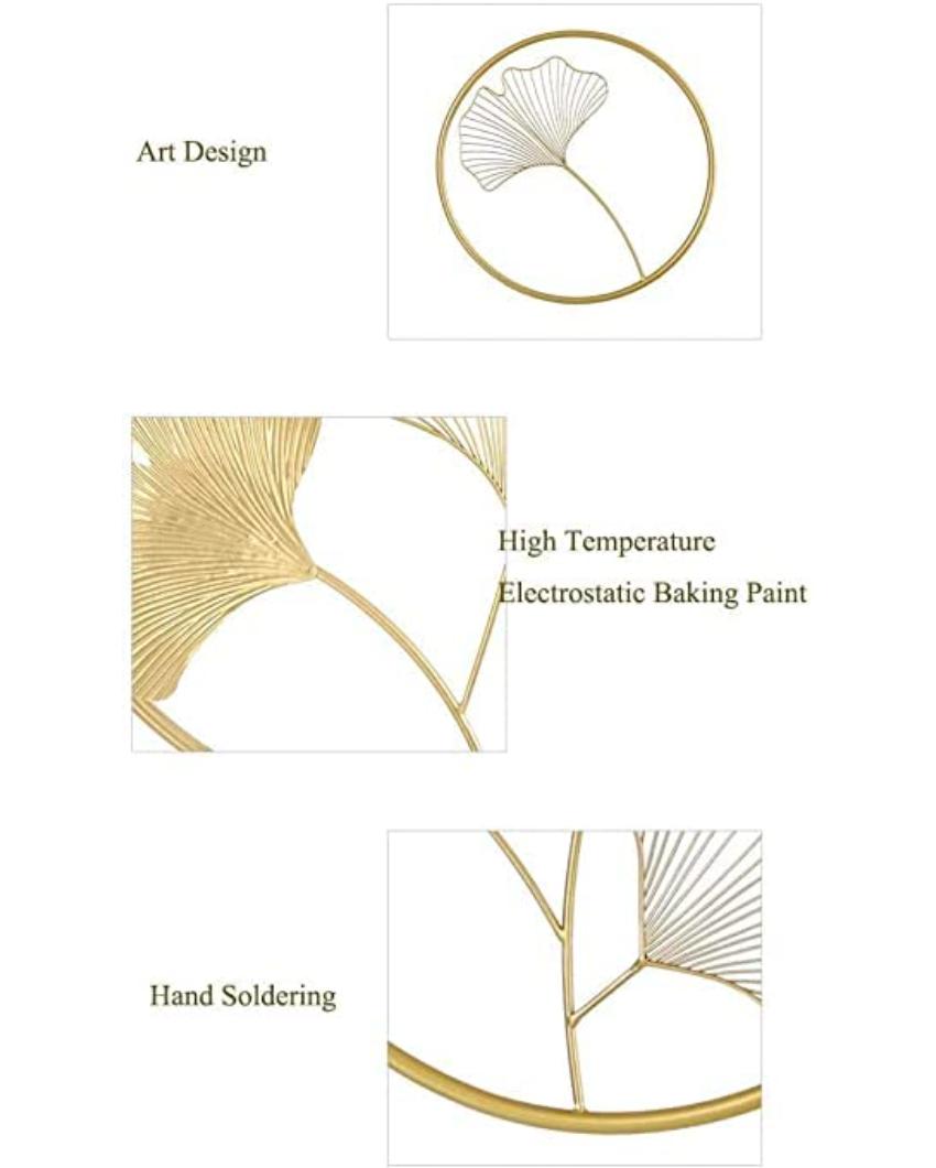 Golden Harmony Round Wall Art | Set of 3