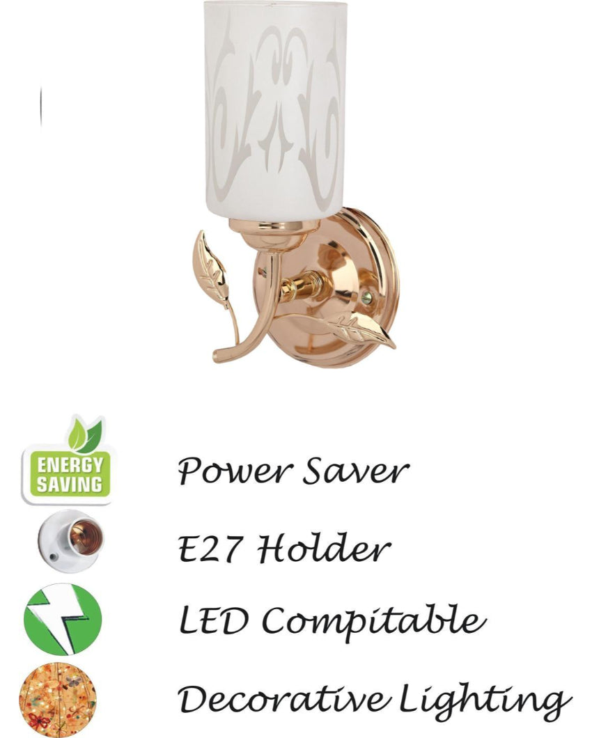 Designer Glass & Metal Sconce Wall Fixtures | 7 x 11 inches