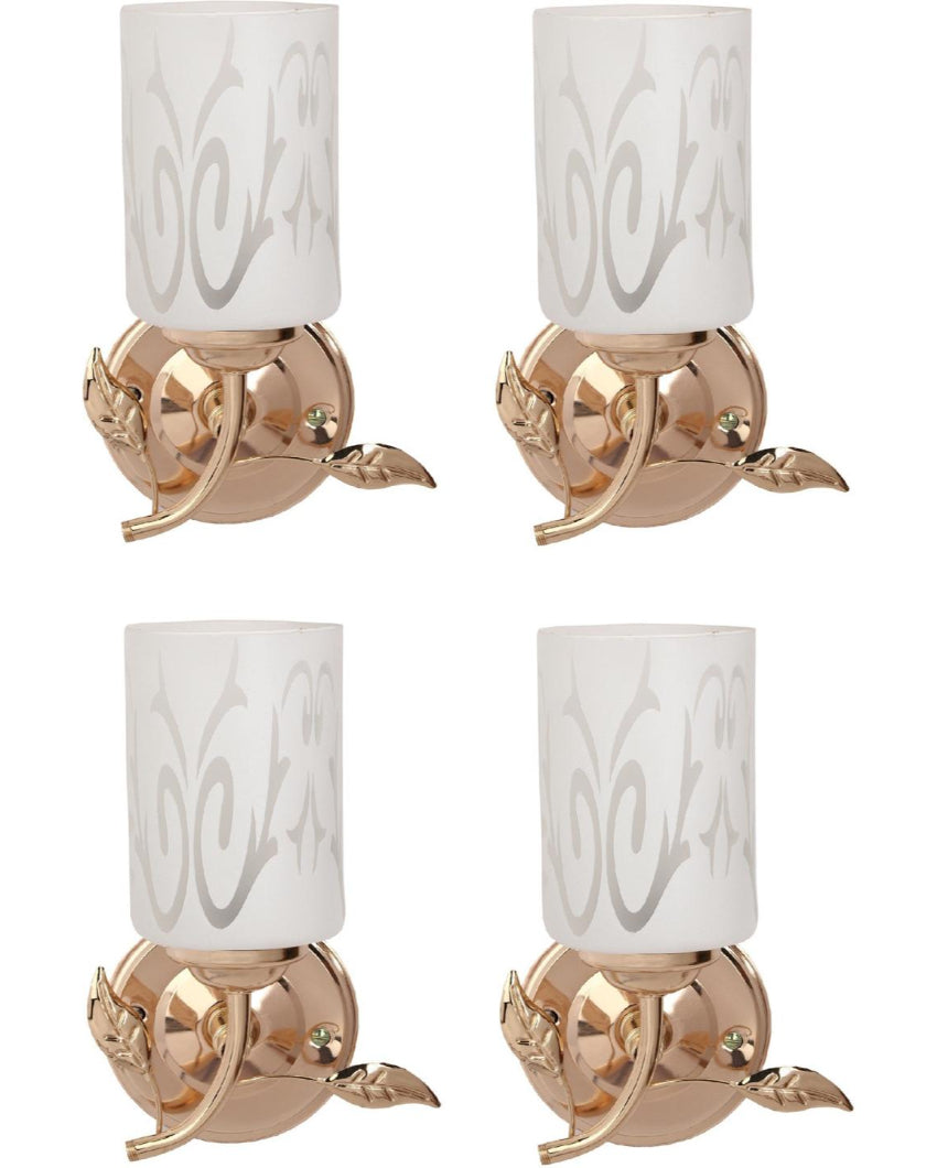 Designer Glass & Metal Sconce Wall Fixtures | 7 x 11 inches
