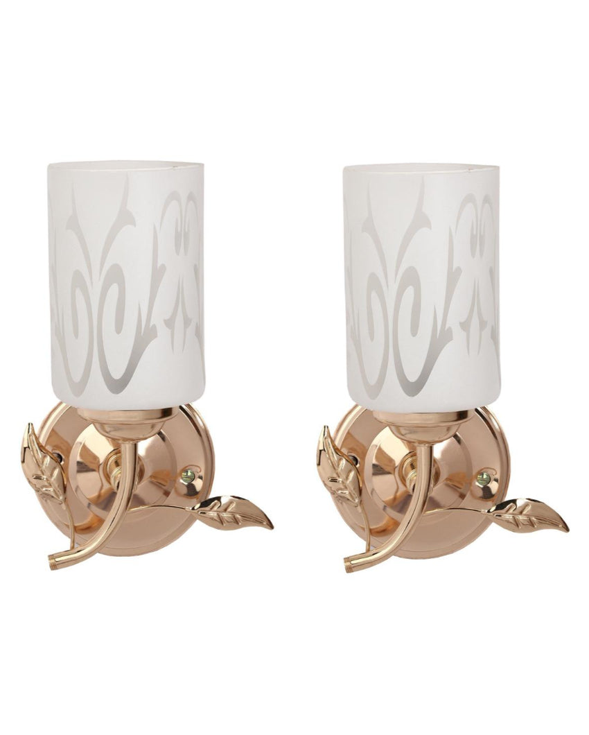 Designer Glass & Metal Sconce Wall Fixtures | 7 x 11 inches