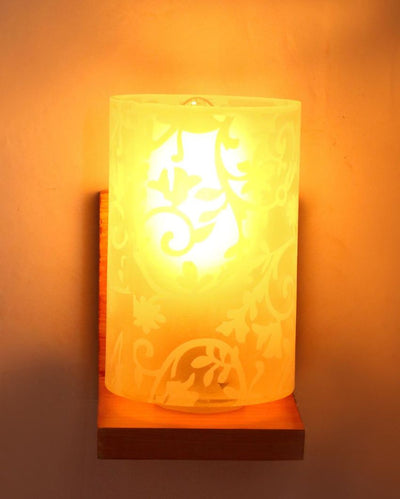 Designer Glass & Metal Sconce Wall Lamp Fixture | 8 x 10 inches