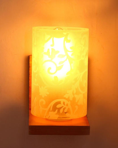 Designer Glass & Metal Sconce Wall Lamp Fixture | 8 x 10 inches
