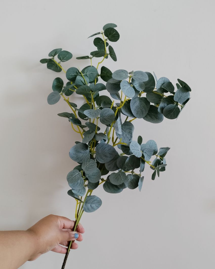 White Love Bunch Kit Handcrafted Sholapith Flowers & Eucalyptus Stems | 16 x 12 x 4 inches