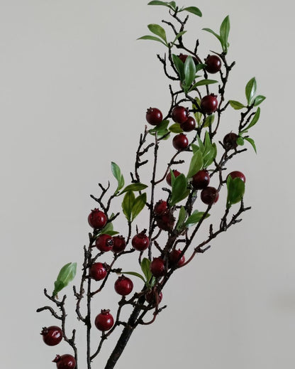 Whites & Cherries Bunch Handcrafted Sholapith Flowers & Stems | 16 x 12 x 4 inches