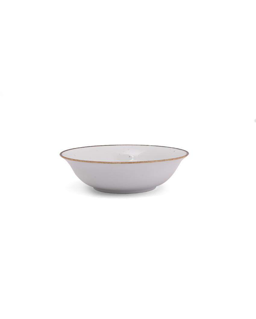 Olé White Sparkle Porcelain Dinner Set | Pack of 33