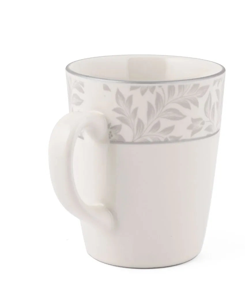 Winter Garden Printed Porcelain Coffee Mugs | Set of 6