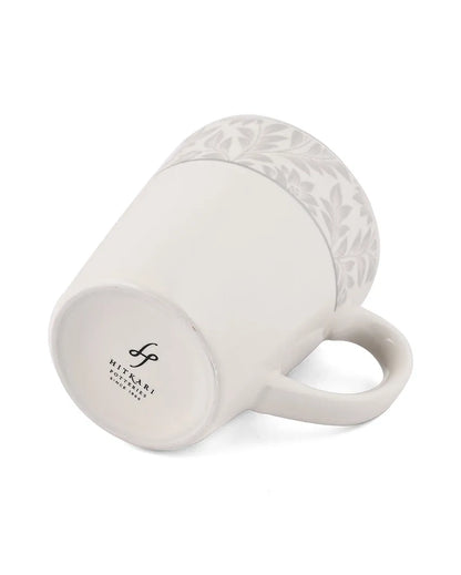 Winter Garden Printed Porcelain Coffee Mugs | Set Of 6