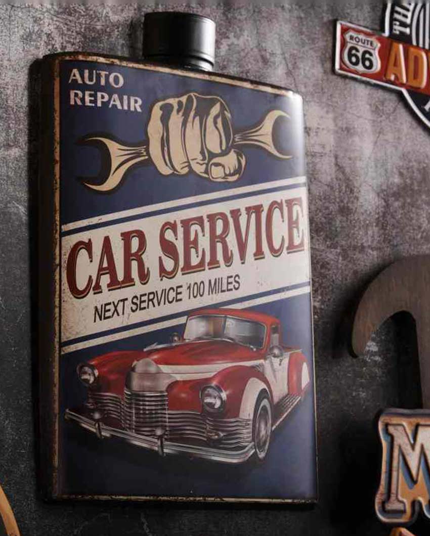 Car Service Whiskey Bottle Wall Decor |40 x 25 cm/ 16 x 10 inches