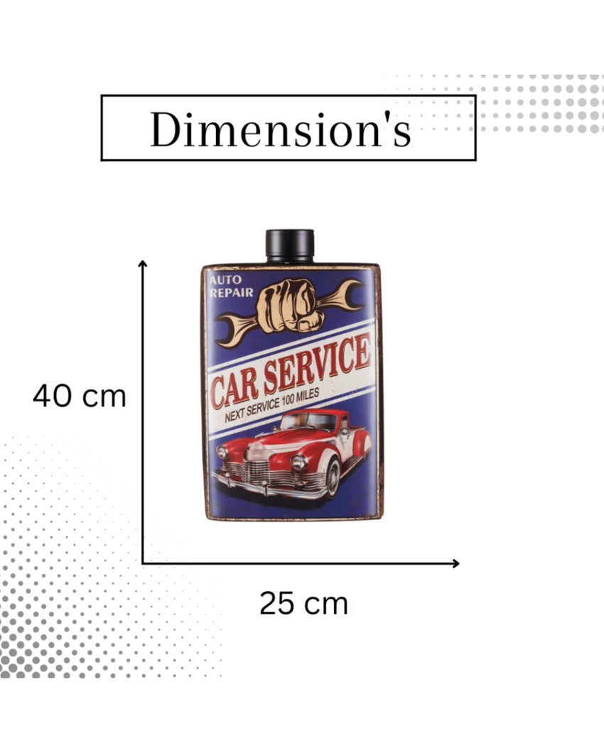 Car Service Whiskey Bottle Wall Decor |40 x 25 cm/ 16 x 10 inches