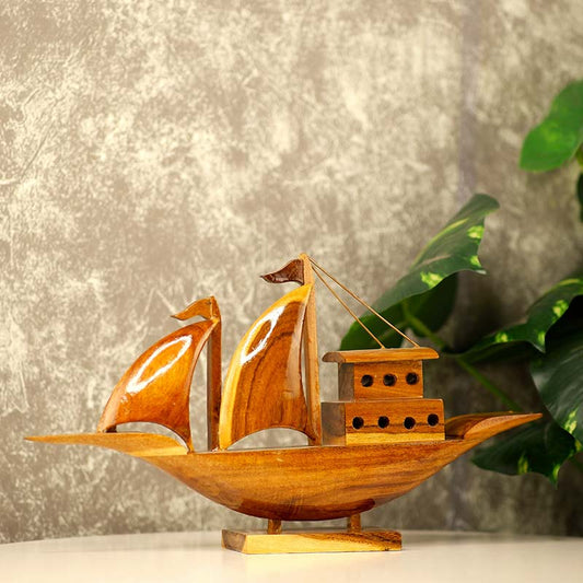 The Boat of Hope Wooden Showpiece Default Title