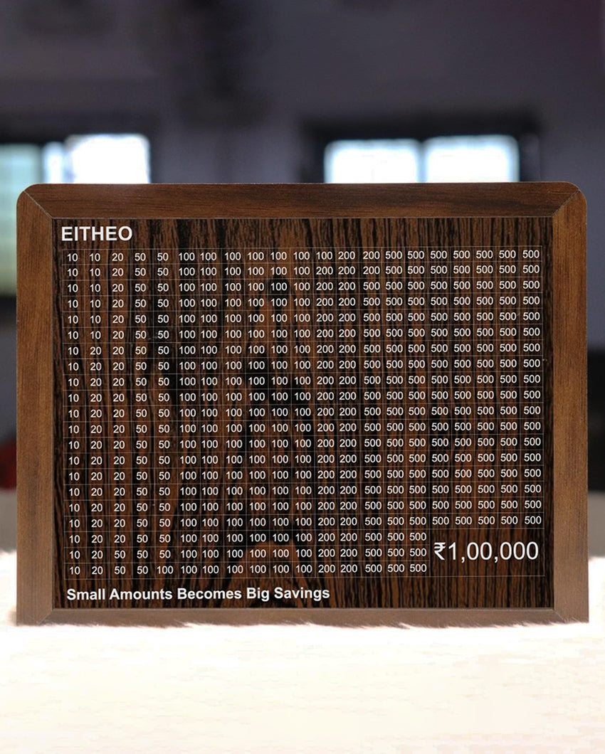 Handcrafted Wooden Piggy Bank Box with Secure Lock & Counter | 7 x 5 x 2 inches