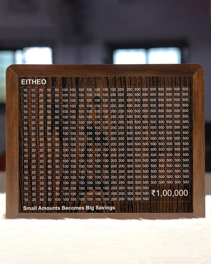Handcrafted Wooden Piggy Bank Box with Secure Lock & Counter | 7 x 5 x 2 inches