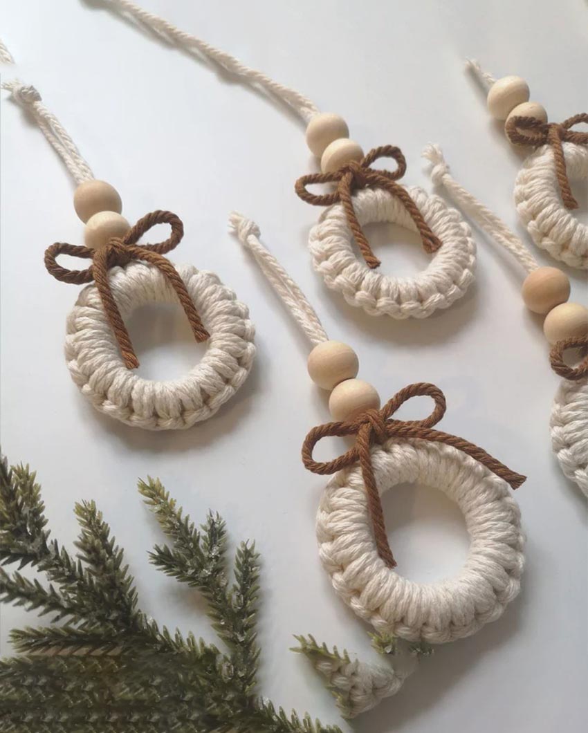 Elegant Wooden Christmas Ornaments