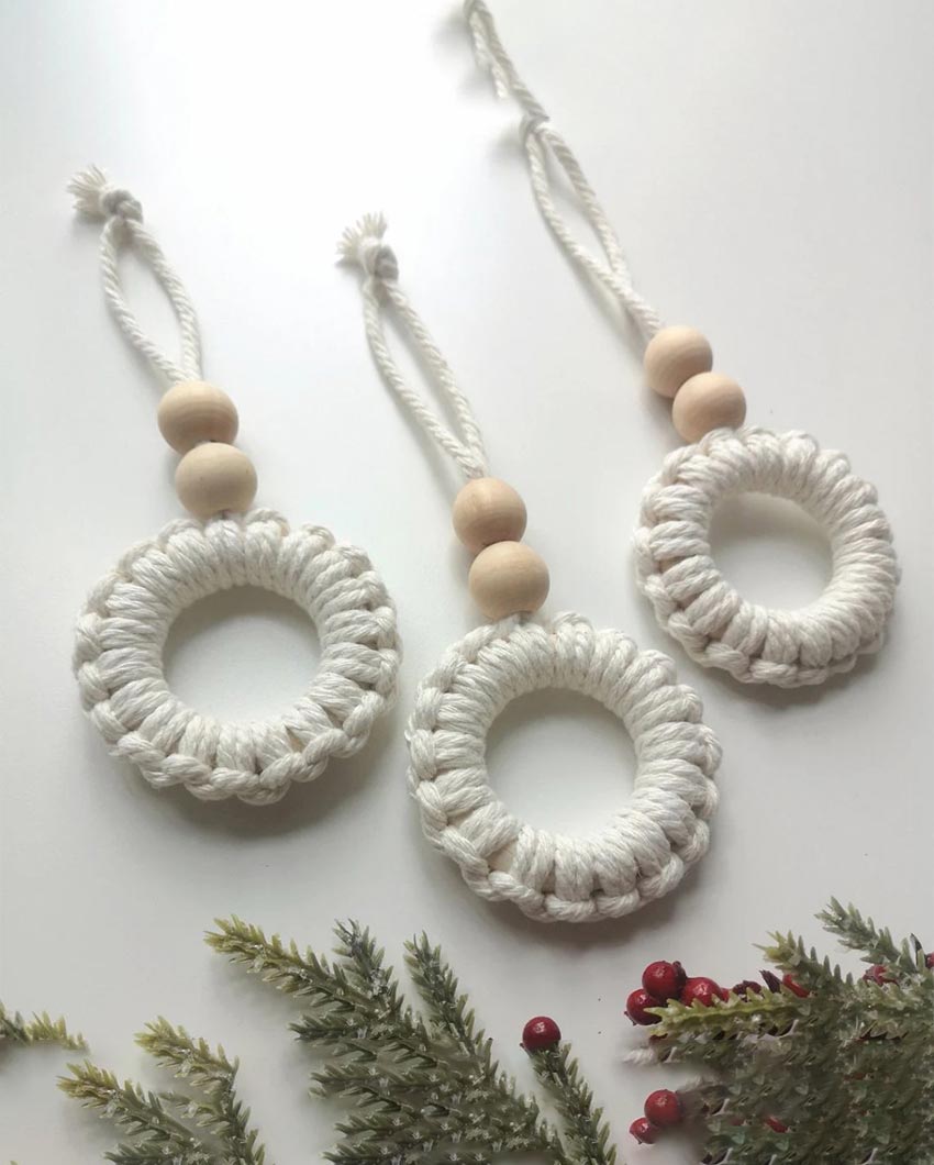 Elegant Wooden Christmas Ornaments