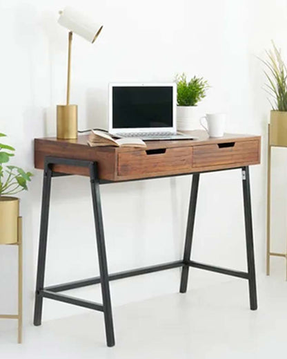 Functional and Stylish Workspace Penny Metal Study Table | 34 x 20 x 31 inches