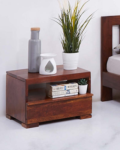 Convenient Bedroom Storage Penny Wooden Bedside Table | 17 x 13 x 12 inches