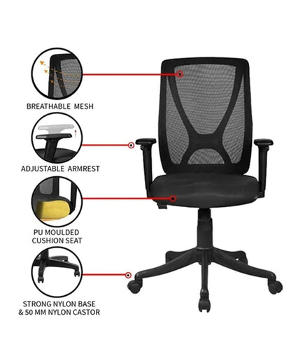 Ergonomic Comfort Setting Marvel Office Chair | 19 x 42 inches