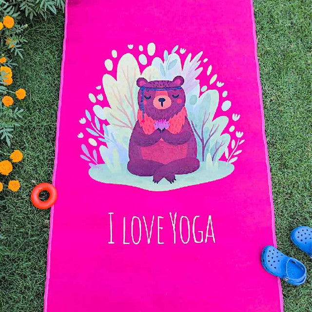 Yogi Bear Kids Velvet Yoga Mat | 60 x 24 inches