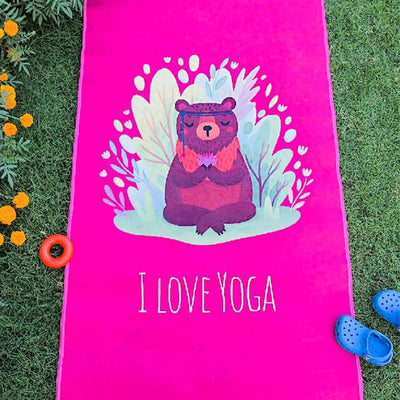 Yogi Bear Kids Velvet Yoga Mat | 60 x 24 inches